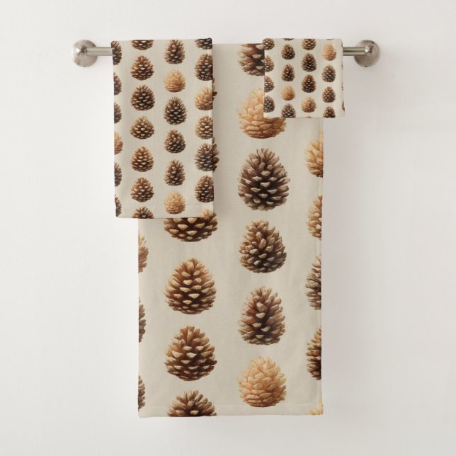 Motif d'hiver Rustique Brown Pine Cône (En situation)