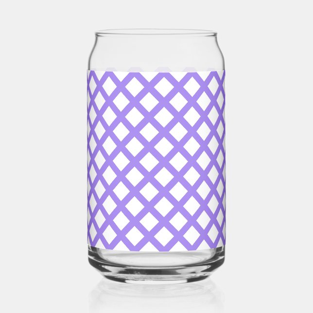 Motif diamant à carreaux blanc violet (Recto)