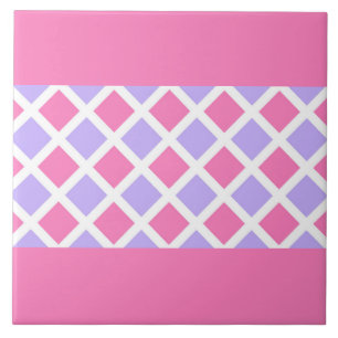 Motif diamant à carreaux rose violet