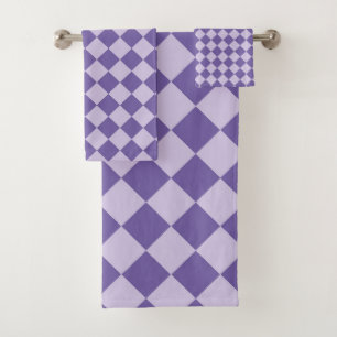 Motif diamant à carreaux violets