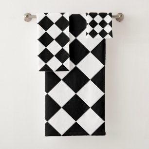 Motif diamant abstrait moderne noir et blanc