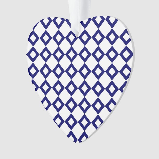 Motif diamant blanc et marine (devant)
