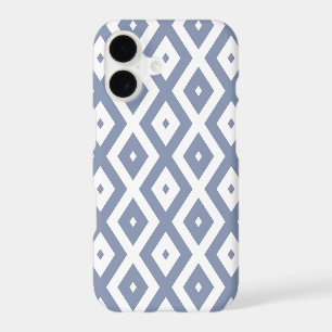 Motif diamant bleu gris et blanc