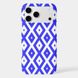 Motif diamant bleu royal et blanc