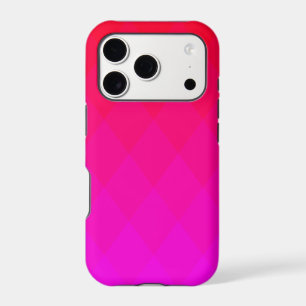 Motif diamant en dégradé rouge et rose néon