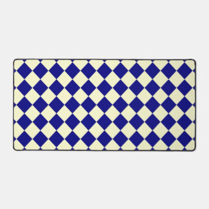 Motif diamant jaune Checker bleu