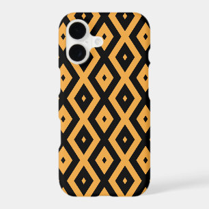 Motif diamant jaune et noir