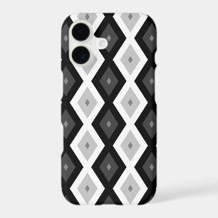 Motif diamant noir, blanc et gris
