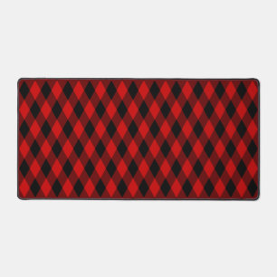 Motif diamant noir et rouge