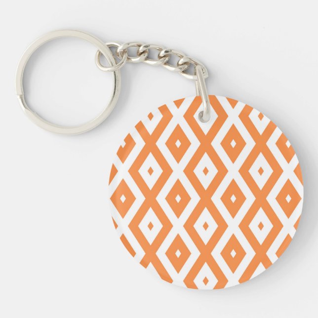 Motif diamant orange et blanc (Devant)