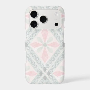 Motif diamant pastel vert et rose