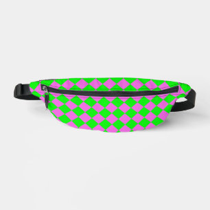 Motif diamant Pink Green Checker