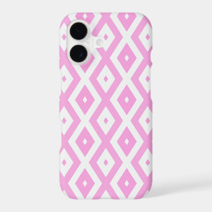 Motif diamant rose et blanc