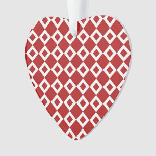 Motif diamant rouge et blanc