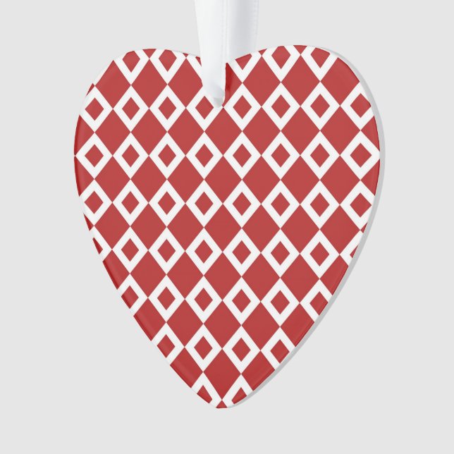 Motif diamant rouge et blanc (devant)