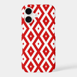 Motif diamant rouge et blanc