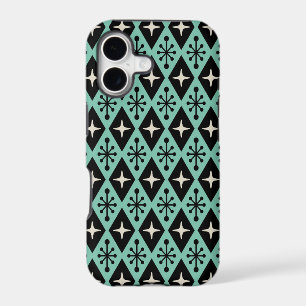 Motif diamanté en étoile éclatée de style rétro mi