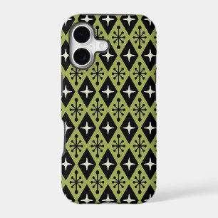 Motif diamanté en étoile éclatée rétro moderne du