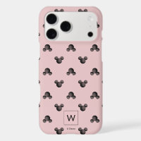 Motif d'icône rose Mickey - Monogramme