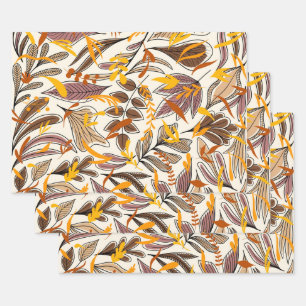 Motif d'illustration des feuilles d'automne Brown 