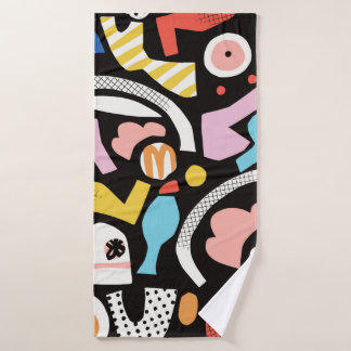Motif d'illustration vintage coloré abstrait