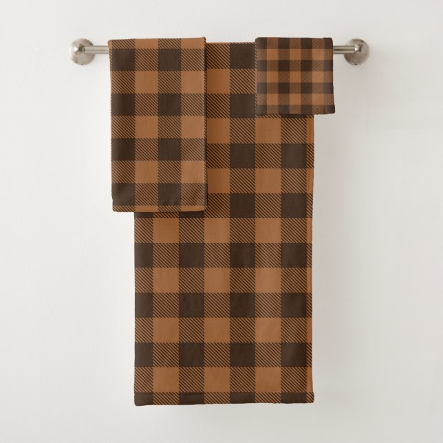 Motif d'impression Cosy Brown Plaid Buffalo (En situation)