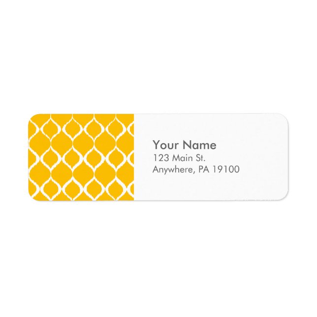 Motif d'impression tribal Ikat géométrique jaune o (Devant)