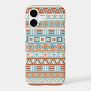 Motif d'influence aztèque bleues crèmes et terres 