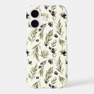 Motif d'olive de campagne française à l'aquarelle