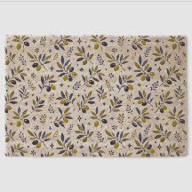 Motif d'olive de campagne française aquarelle vert