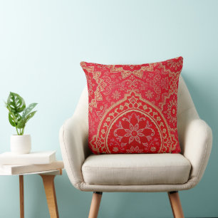 MOTIF d'or rouge ORIENTAL - Coussin