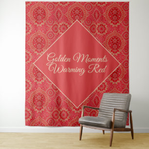 MOTIF d'or rouge ORIENTAL - Tapisserie