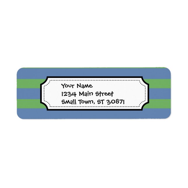 Motif doux vert et bleu pourpre rayé (Devant)