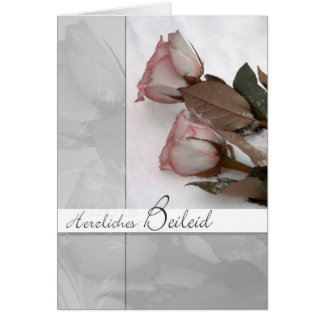 Motif du deuil : Roses dans la neige