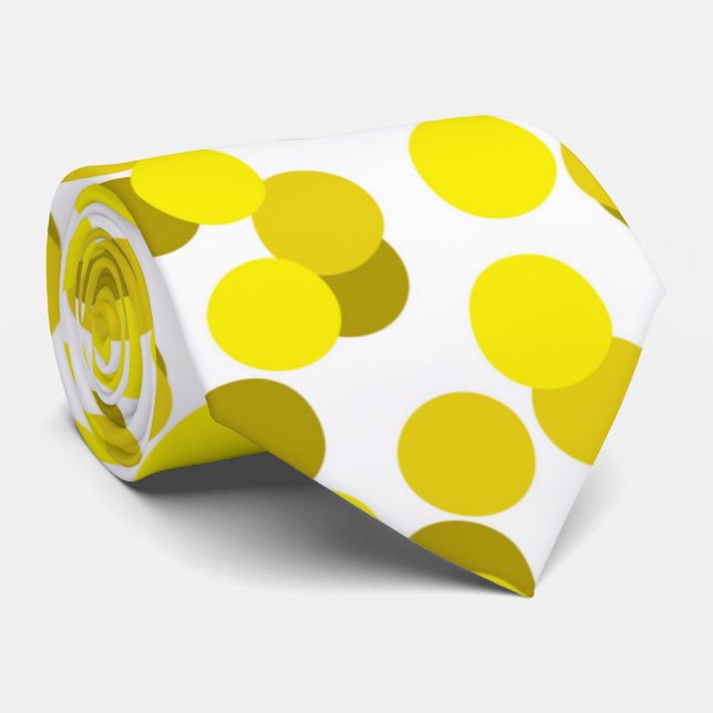 motif du parti confetti jaune cool cravate (Roulé)
