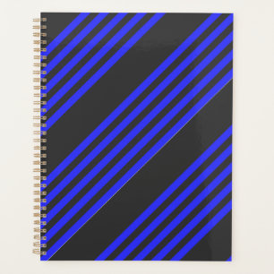 Motif électrique bleu et charbon cinq bandes
