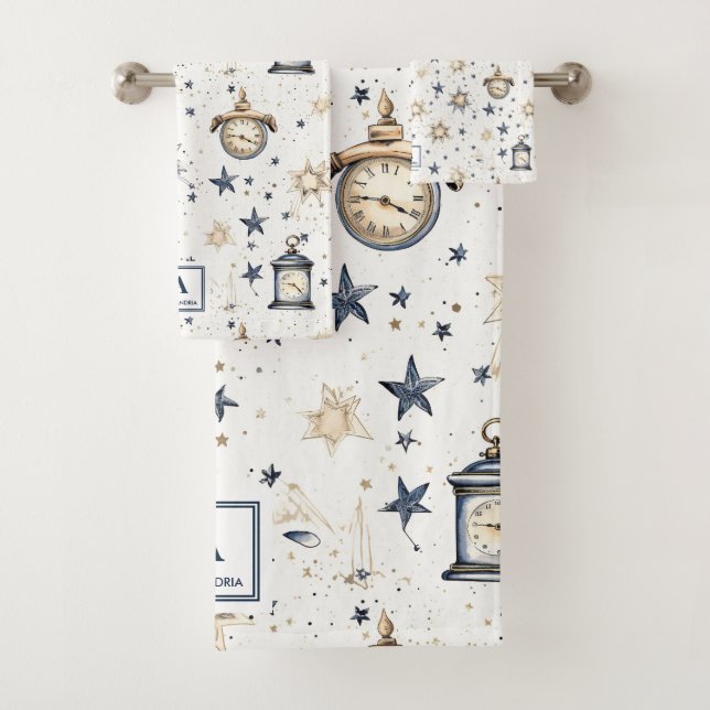 Motif Elegant Blue & Gold (4) (En situation)