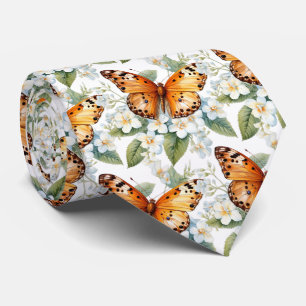 Motif élégant de jardin papillon Cravate