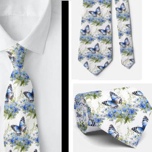 Motif élégant de jardin papillon Cravate