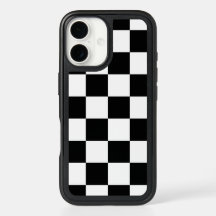 Motif élégant en noir et blanc À damiers