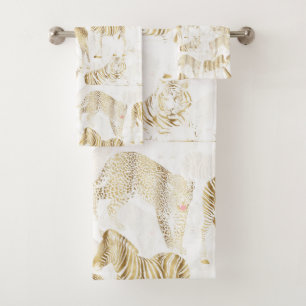 Motif élégant Gold Jungle Wild Animaux