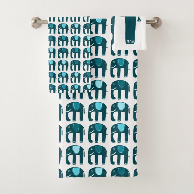 Motif éléphant bleu (En situation)