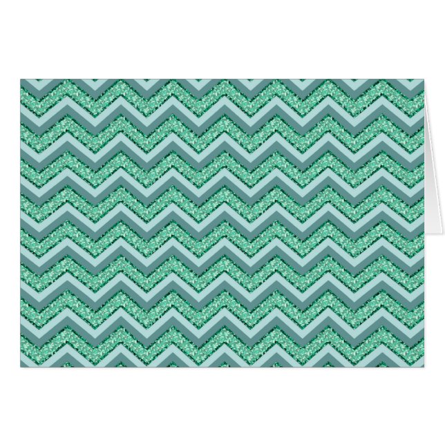 Motif Emerald Chevron à facettes (Devant horizontal)