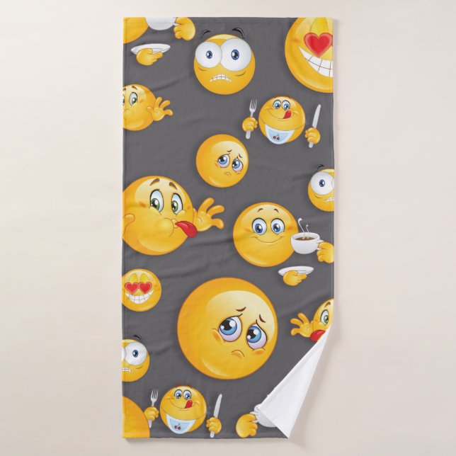 Motif Emoji 2 (Serviette de bain)
