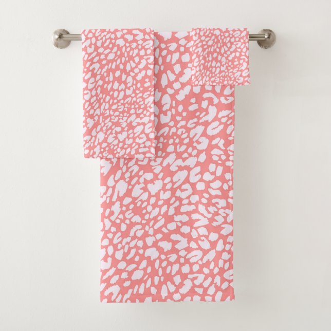 Motif Empreinte de léopard corail (En situation)
