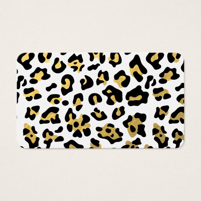 Motif Empreinte de léopard noir Faux Gold Foil (Devant)