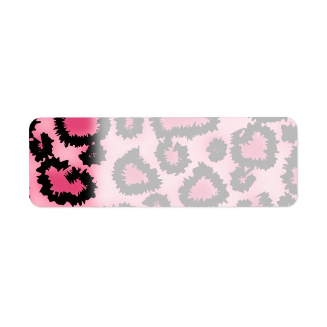 Motif Empreinte de léopard rose et noir. (Devant)
