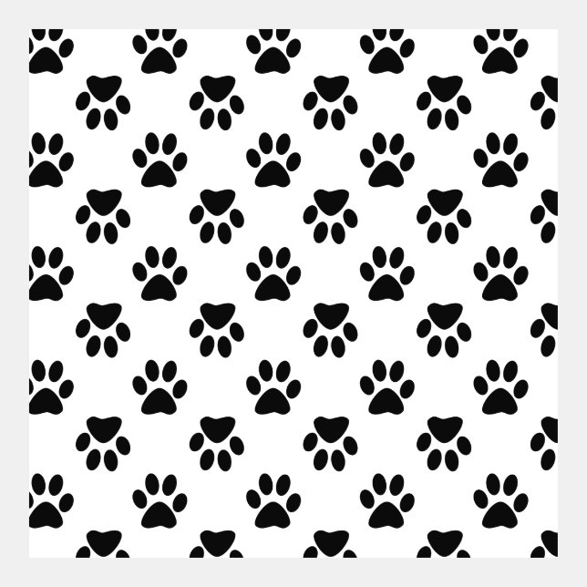 Motif Empreinte de patte noir et blanc (Devant)