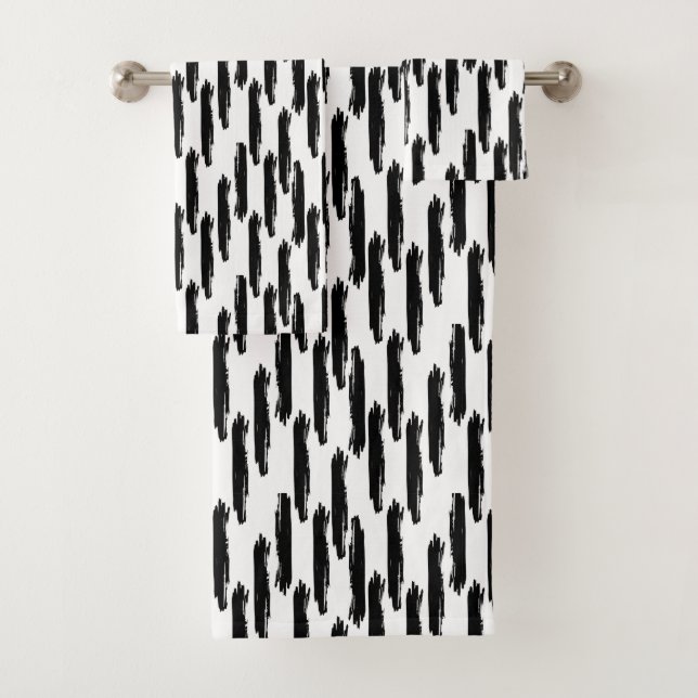 Motif en bande peinte en noir moderne (En situation)