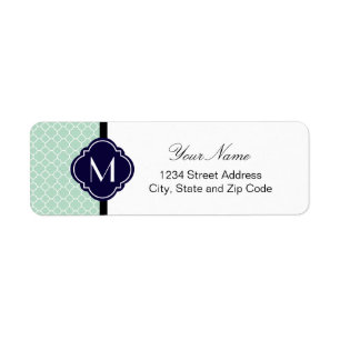 Motif en bon état de Quatrefoil avec le monogramm